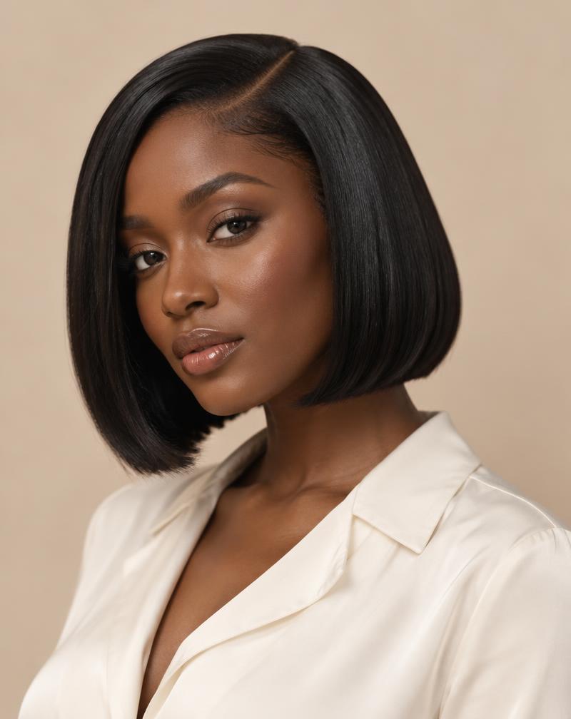 Sleek side-part bob wig — hairstyle inspiration